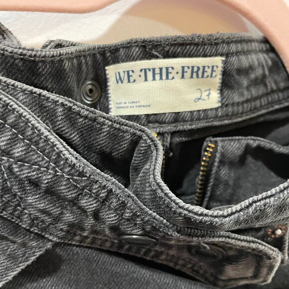 NWT $98 We The Free Free People Maxine Denim Skort Mini Sz 27 Black 100% Cotton - Picture 11 of 12